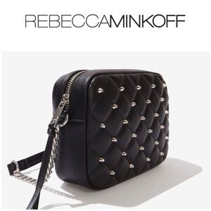 Rebecca Minkoff Vegan Leather Silver Studded Crossbody Purse